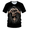 Skull Beauty Rock Cool 3D t shirts Mens Motorcycle Punk 3D Printed T shirt Men Summer