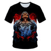 Skull Beauty Rock Cool 3D t shirts Mens Motorcycle Punk 3D Printed T shirt Men Summer