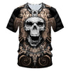 Skull Beauty Rock Cool 3D t shirts Mens Motorcycle Punk 3D Printed T shirt Men Summer