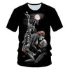 Skull Beauty Rock Cool 3D t shirts Mens Motorcycle Punk 3D Printed T shirt Men Summer