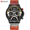 CURREN Casual Sport Watches for Men Blue Top Brand Luxury Leather Wrist Man Clock Fashion