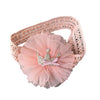 Balleenshiny Infant Child Hair Band Three-dimensional Alloy Rhinestone Crown Headdress Baby Girl Mesh Elastic