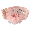 Balleenshiny Infant Child Hair Band Three-dimensional Alloy Rhinestone Crown Headdress Baby Girl Mesh Elastic