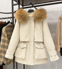 Large Natural Raccoon Fox Fur Hooded Winter Down Coat Women 90% White Duck Down Jacket Thick Warm Parkas Female Outerwear