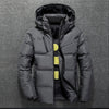 Winter Warm Men Jacket Coat Casual Autumn Stand Collar Puffer Thick Hat White Duck Parka Male Men's Winter Down Jacket