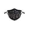 Luxury printed rhinestone jewelry hot diamond mask Halloween ladies fashion stretch handmade sticky diamond