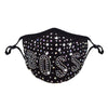 Luxury printed rhinestone jewelry hot diamond mask Halloween ladies fashion stretch handmade sticky diamond