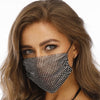 Sparkly Rhinestone Mask Face Decor Jewelry Elastic Reusable Washable