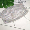 Sparkly Rhinestone Mask Face Decor Jewelry Elastic Reusable Washable