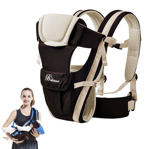 Beth Bear Baby Carrier 0-30 Months Breathable Front Facing 4 in 1 Infant Comfortable Sling Backpack Pouch Wrap