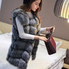 High quality Fur Vest coat Luxury Faux Fox Warm Women Coat Vests Winter Fashion furs Woment