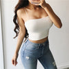 Fashion Womens Summer Camis Tanks Tops Sleeveless Cotton Bustier Unpadded Bandeau Bra Vest Crop Top Seamless Bralette Tees