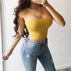 Fashion Womens Summer Camis Tanks Tops Sleeveless Cotton Bustier Unpadded Bandeau Bra Vest Crop Top Seamless Bralette Tees