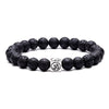 BOYULIGE Charm Creative Beads Bracelets Black Gold Iron Man Mask Super Hero Creative Stone Beaded Bracelet