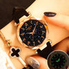 Watches Best Sell Star Sky Dial Clock Luxury Rose Gold Women's Bracelet Quartz