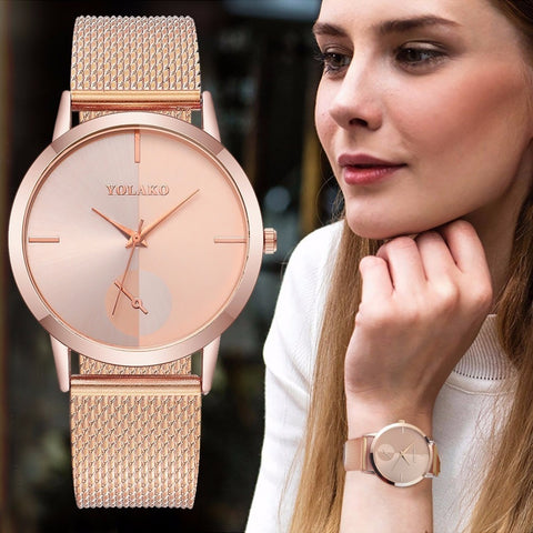 Fashion Women Quartz Watch Luxury Plastic Leather Analog Wrist Watches