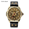 Automatic Mechanical Watch Men Steampunk Skeleton Watch Transparent Leather Self Winding Mens Retro Watch Clock Man montre homme